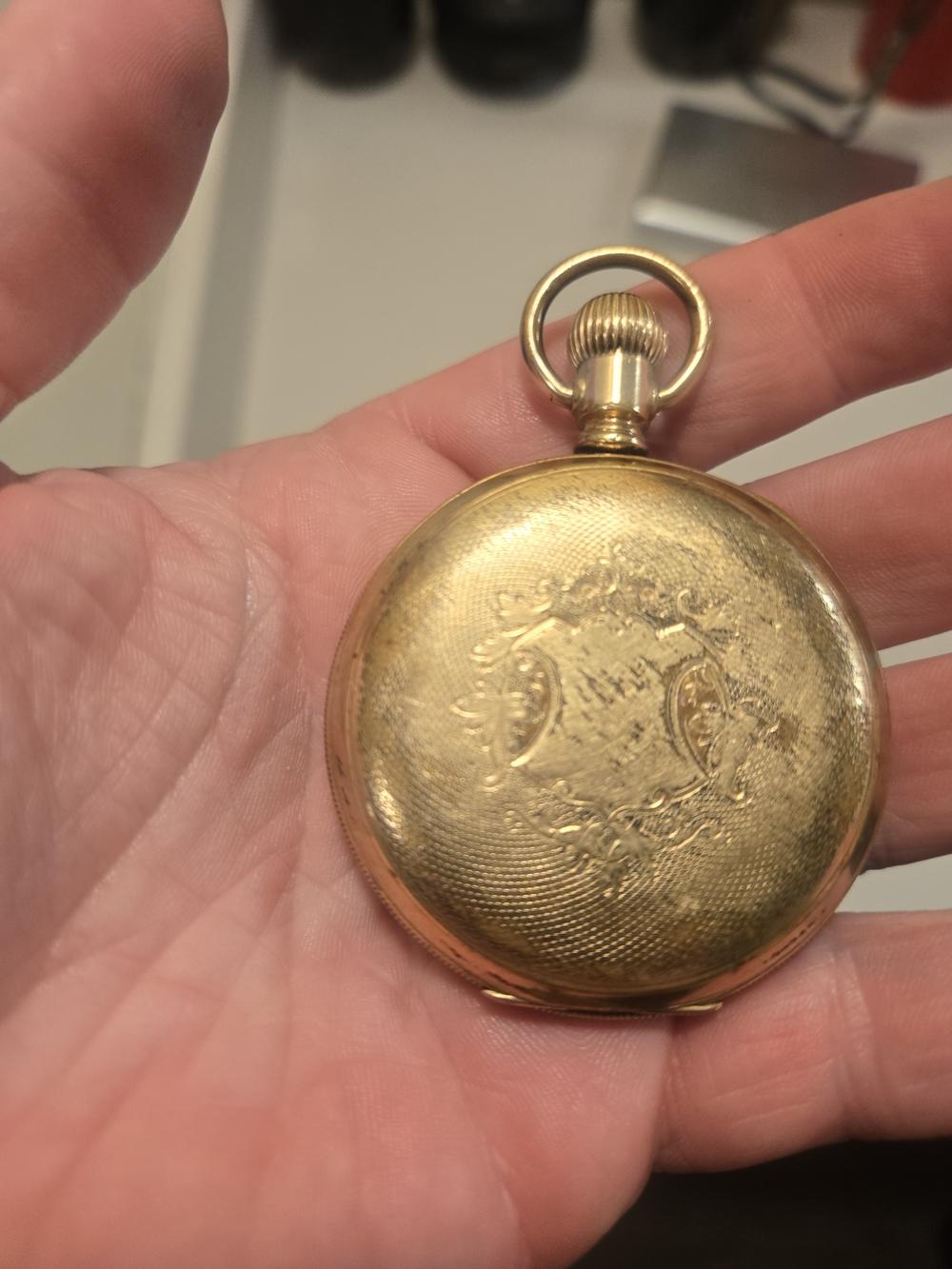 Elgin National Gold Pocketwatch 1897 With Super Rare Fancy Dial In Great Shape View 3